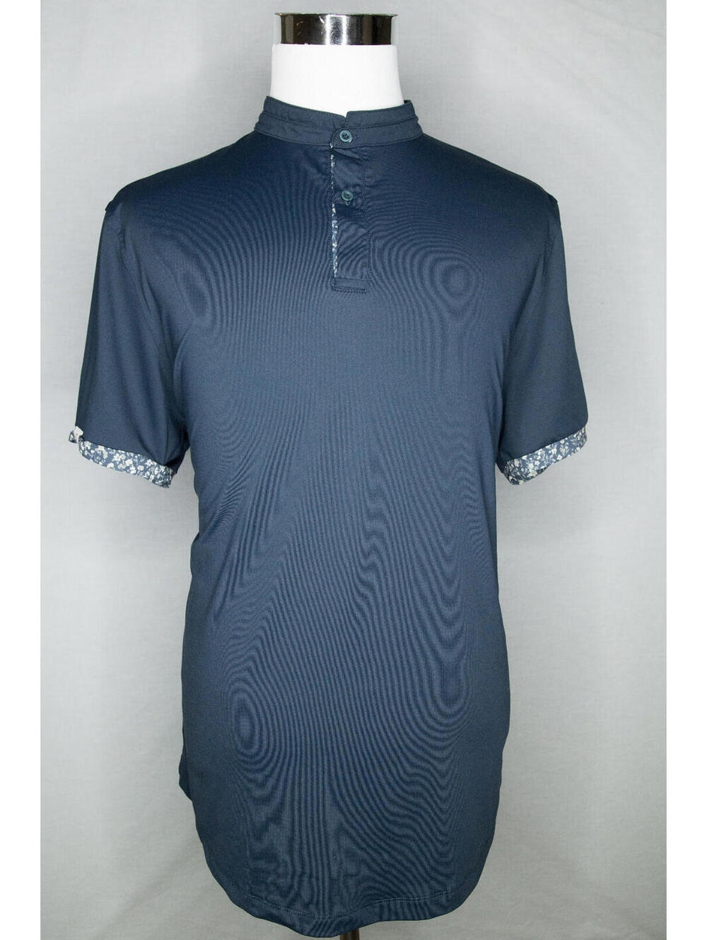 Men's Mantra Golf Polo Floral Navy Blue Performance Sz XL